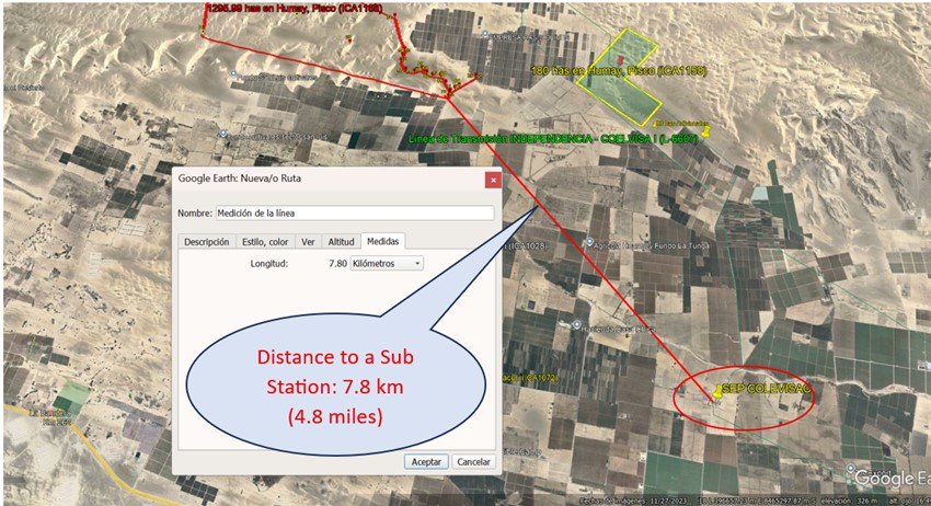 Distance to an Electrical Sub Station is 4.8 miles Distance to an Electrical Sub Station is 4.8 miles
